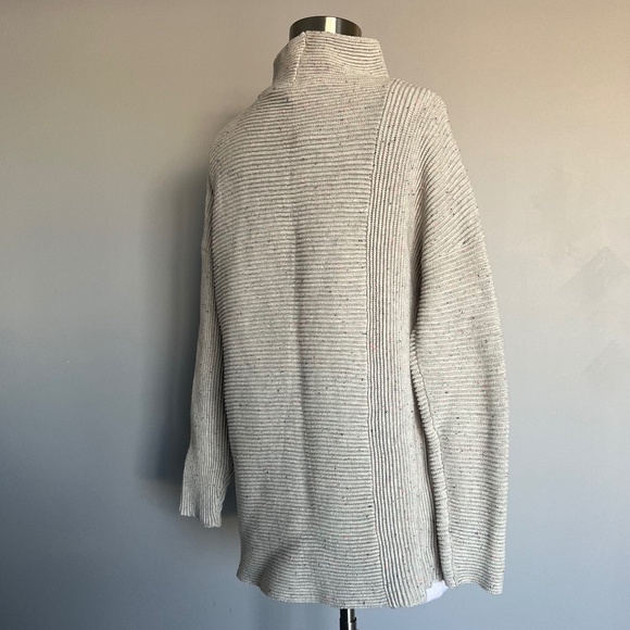 French Connection Mozart Mock‎ Neck Light Grey Cotton Confetti Jumper Sweater XS - Picture 8 of 11